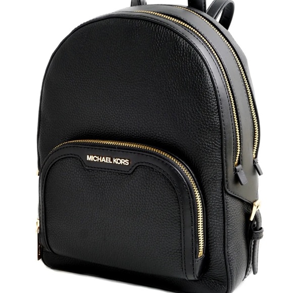 Michael Kors Backpack Bag Jaycee Md Pkt Backpack Leather Black NWT - Picture 13 of 14
